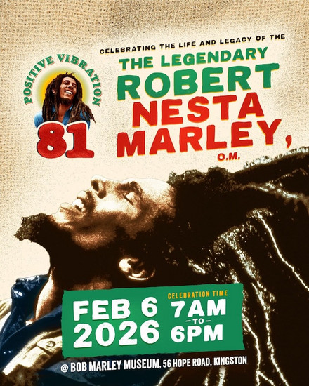 Bob Marley’s 81st Earthstrong Celebration 2026 poster