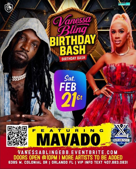 Vanessa Bling Birthday Bash 2026 poster